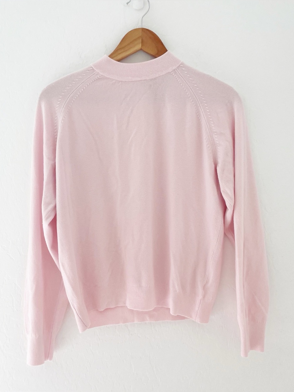 Vintage pink mock neck sweater top size medium